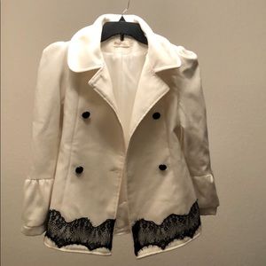 Lace Detailed Peacoat